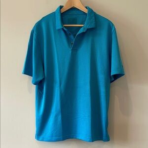 Classic Sky & Navy Blue Polo Shirt for Men, Size L